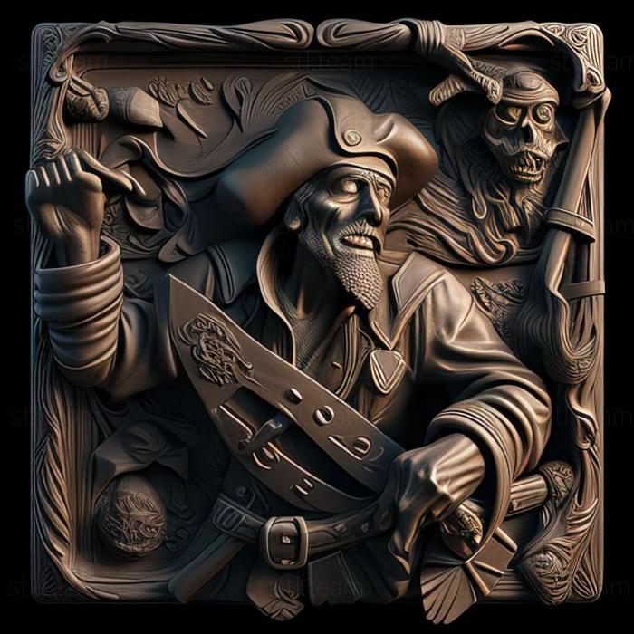 3D model Pirates Treasure Hunters game (STL)